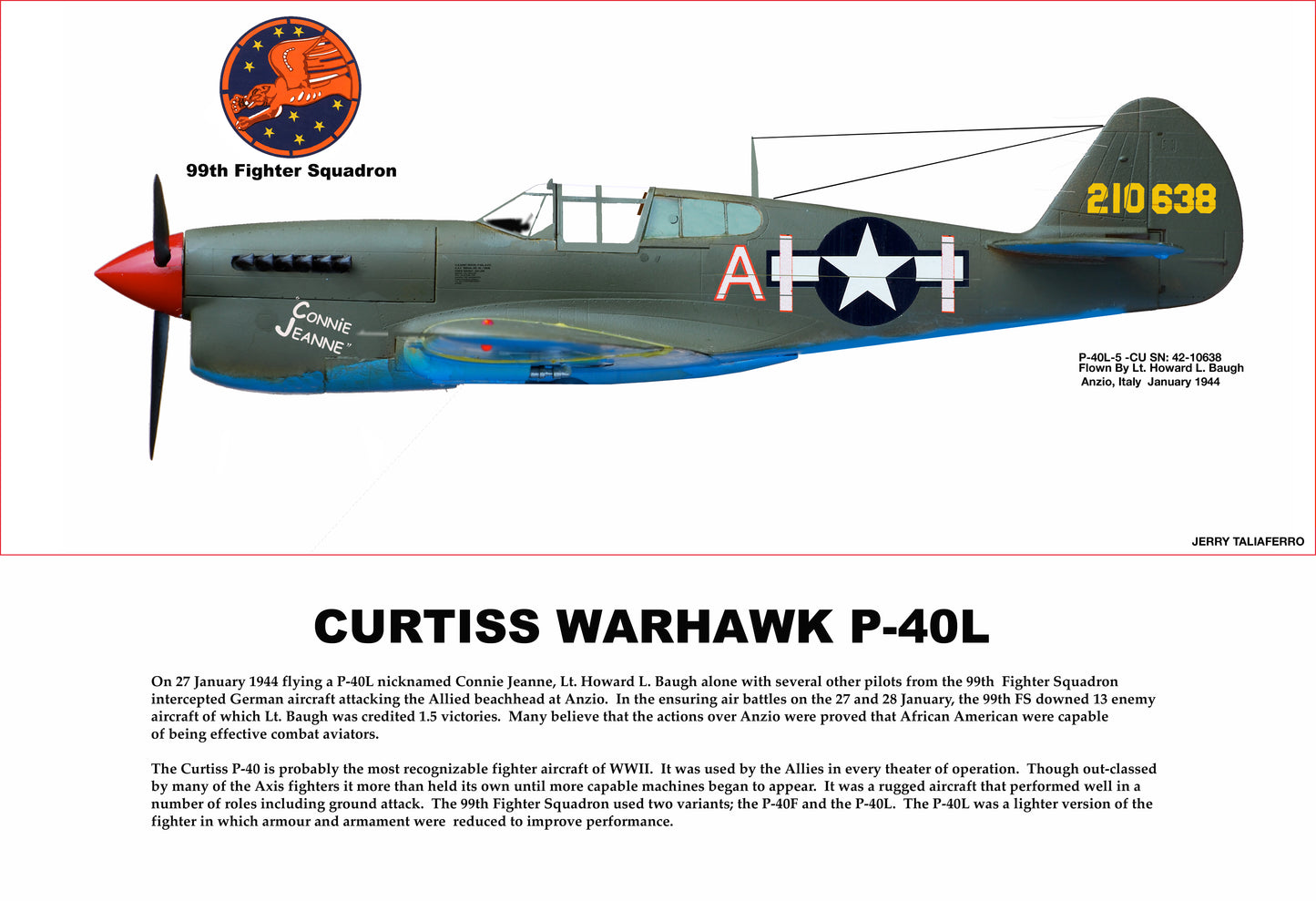 P-40L Warhawk "Connie Jeanne" Of Lt. Howard L. Baugh Tuskegee Airman